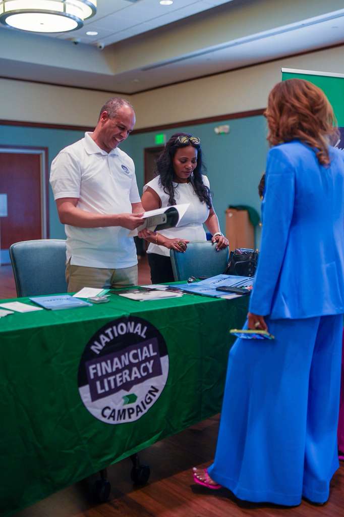 Financial literacy resources are shared with community members.